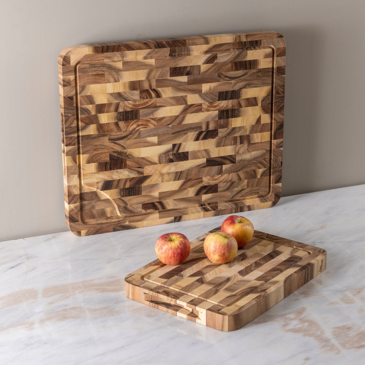 Acacia End Grain Rectangular Cutting Board, Large
