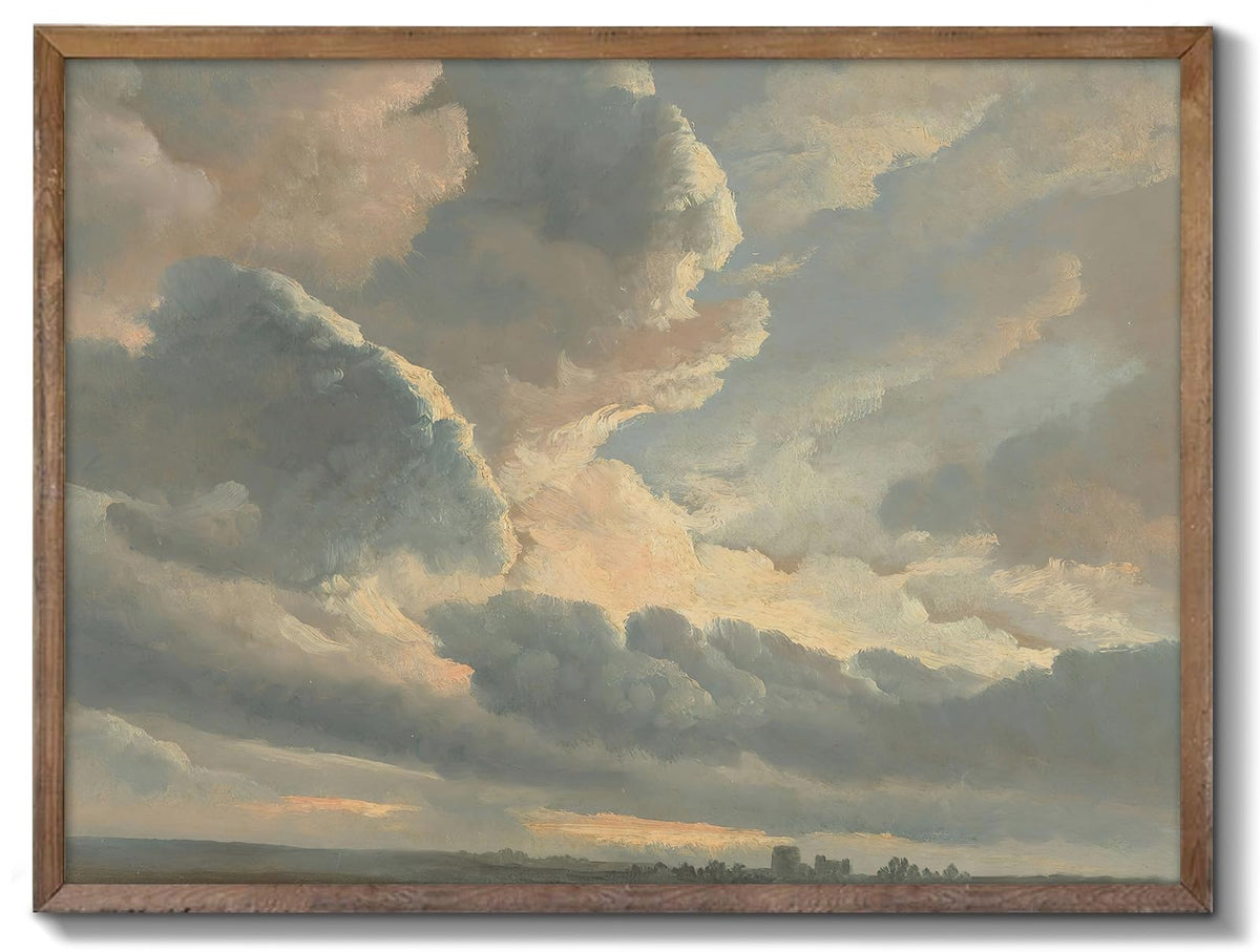 Clouds at Sunset | Vintage Landscape Wall Art Print