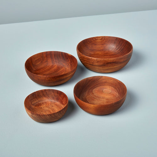 Teak Nesting Bowls, Set of 4