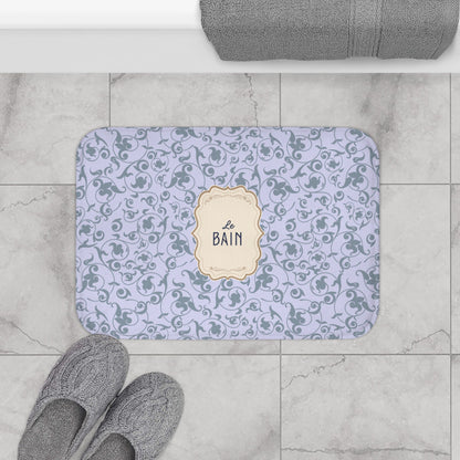 Le Bain LILAC Floral Bath Mat | Elegant French Bathroom Decor