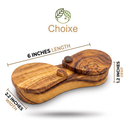 Olive Wood Spice Box | Artisan Kitchen & Home Accent