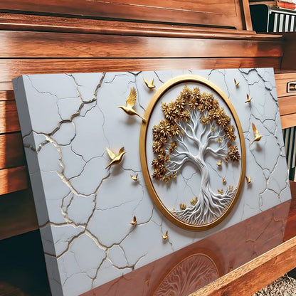 3D Celtic Tree of Life Wall Art - White