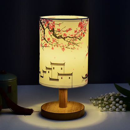 Literary desk lamp bedroom sleeping bedside lamp retro decoration residential dormitory LED night light
