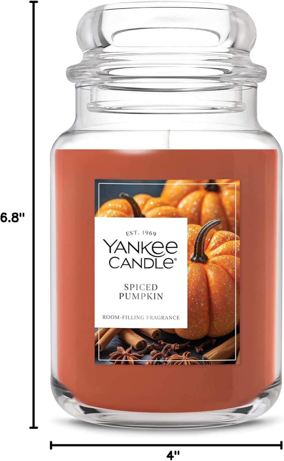 Yankee Candle Spiced Pumpkin Scented Candle, 22oz Large Jar