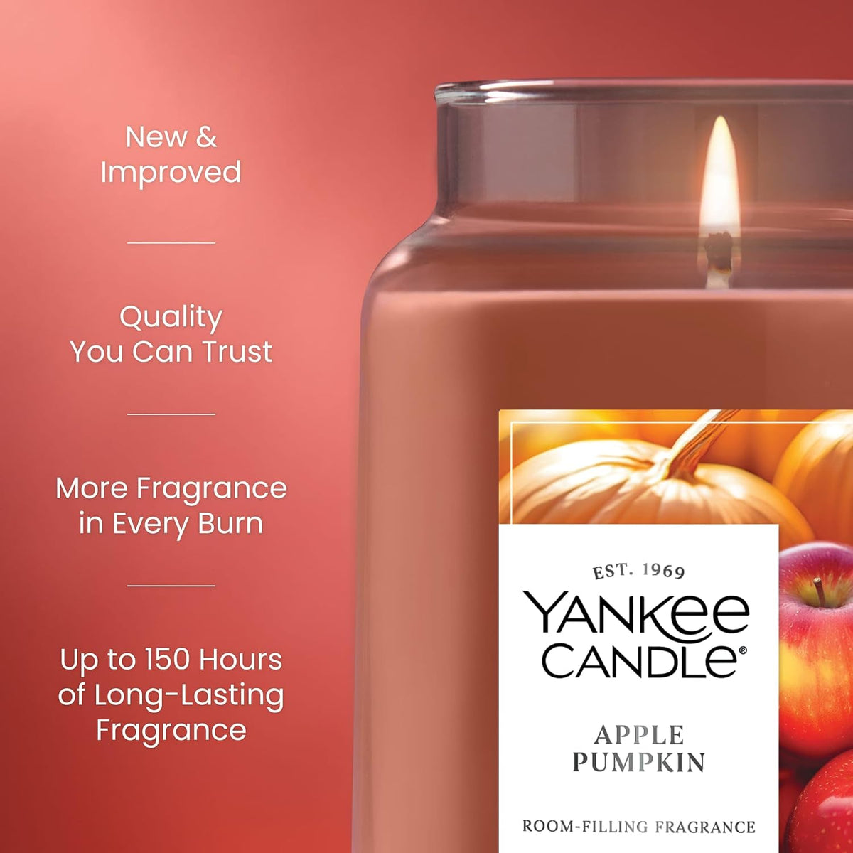 Yankee Candle Spiced Pumpkin Scented Candle, 22oz Large Jar
