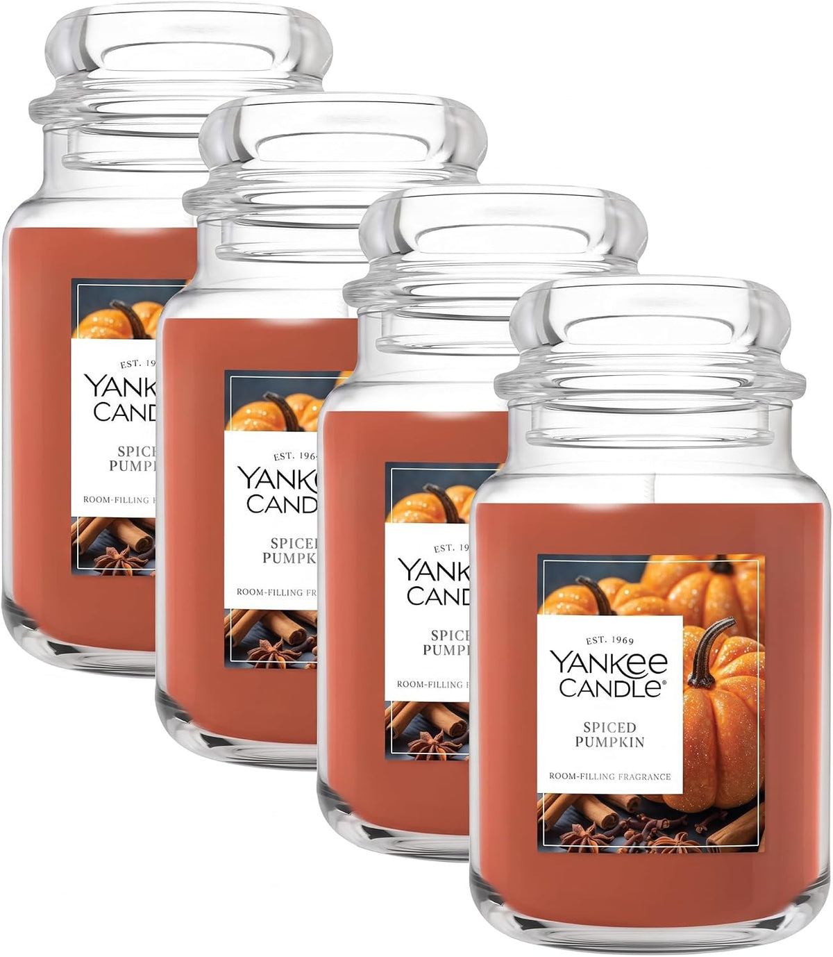 Yankee Candle Spiced Pumpkin Scented Candle, 22oz Large Jar