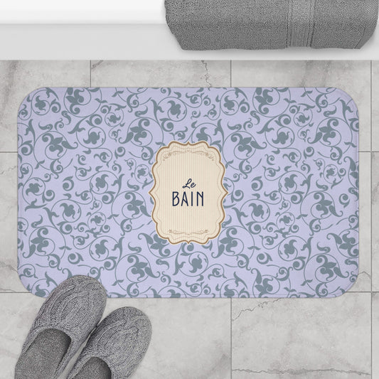 Le Bain LILAC Floral Bath Mat | Elegant French Bathroom Decor