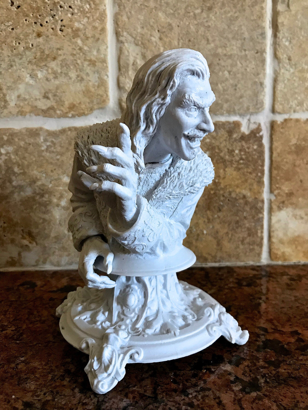 Dracula: Vlad the Impaler Bust | Legendary Vampire Figurine | Victorian Gothic Undead Creature | Dark Art Gift and Spooky Home Decor