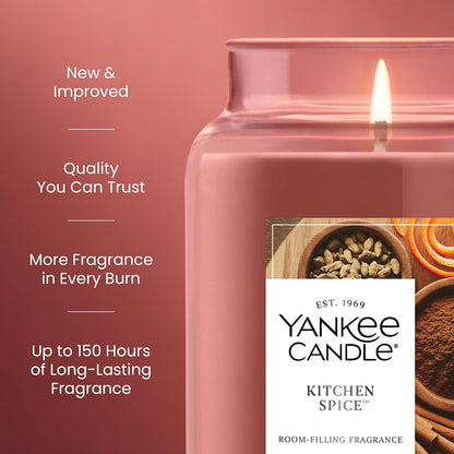 Yankee Candle Spiced Pumpkin Scented Candle, 22oz Large Jar