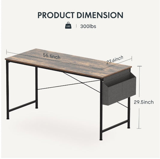 Modern Brown Workstation Desk