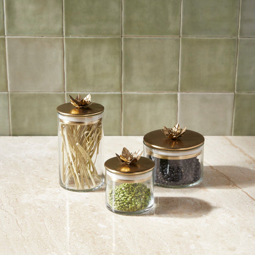 Lily Botanical Canister, Set of 3