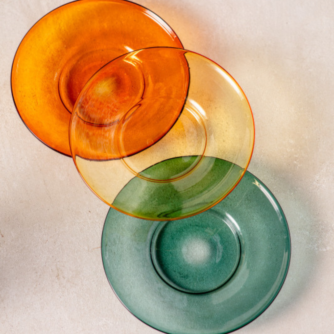 Niko Glass Plates, Set of 4