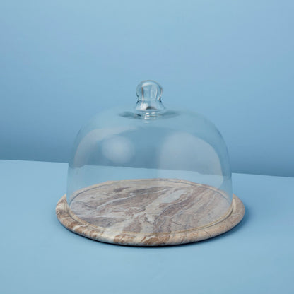 Waterfall Marble Glass Cloche