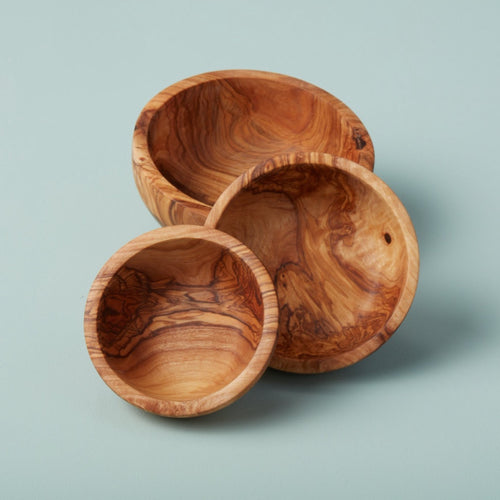 Olive Wood Nesting Bowls, Set of 3