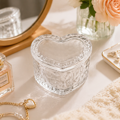 Heart Glass Storage Box