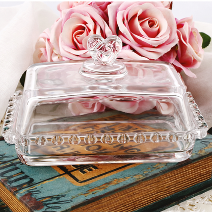 Crystal-Cut Glass Serving Dome & Covered Dish