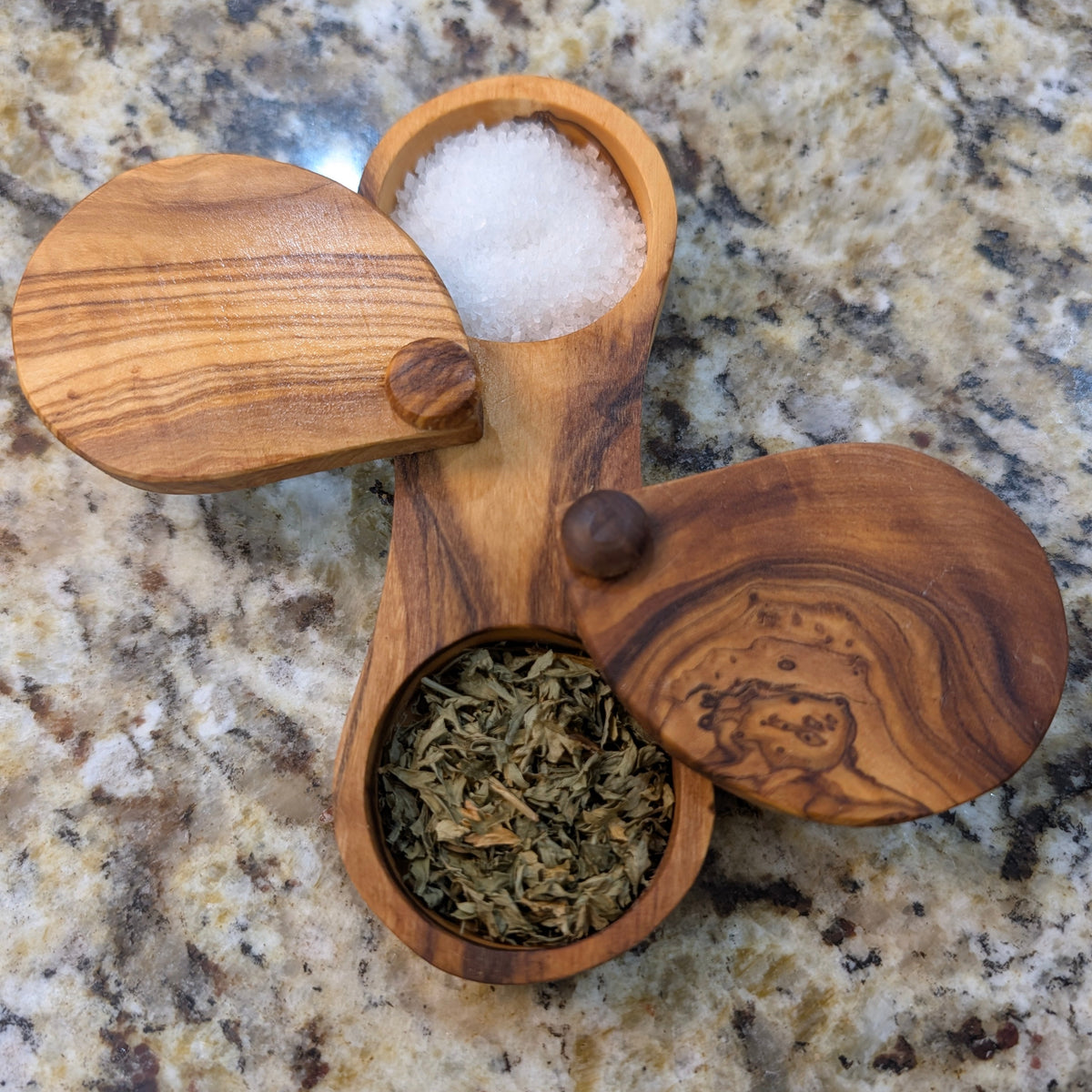 Olive Wood Spice Box | Artisan Kitchen & Home Accent