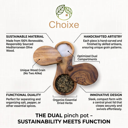 Olive Wood Spice Box | Artisan Kitchen & Home Accent