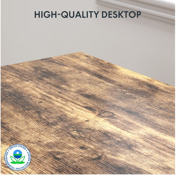 Modern Brown Workstation Desk