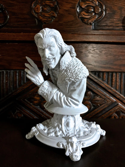 Dracula: Vlad the Impaler Bust | Legendary Vampire Figurine | Victorian Gothic Undead Creature | Dark Art Gift and Spooky Home Decor