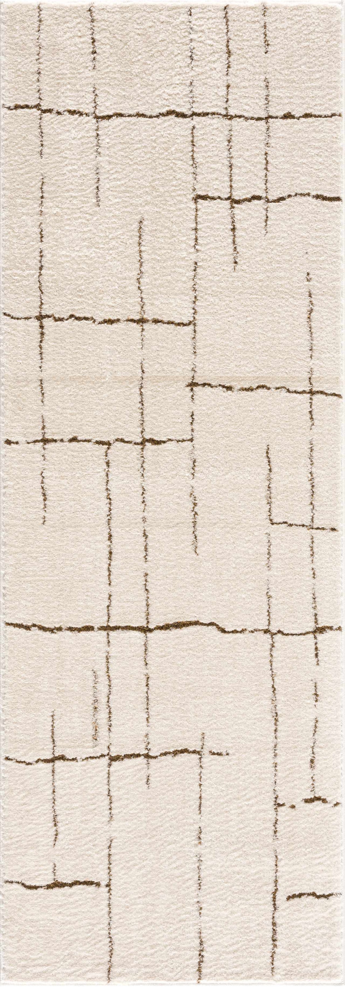 Koume Ivory & Brown Area Rug