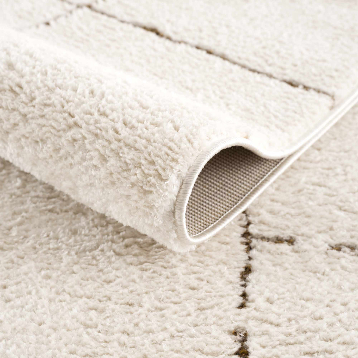 Koume Ivory & Brown Area Rug