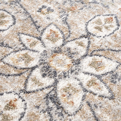 Hiti Cream Flat Pile Washable Rug